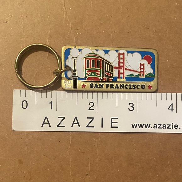San Francisco MICHAEL Name Souvenir Keychain Vintage Trolley Golden Gate Bridge - Picture 2 of 5
